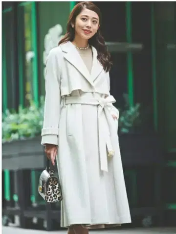 LAISSE PASSE 울 트렌치코트 아이보리