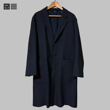 UNIQLO U 울 블렌드 체스터 코트 블랙 M