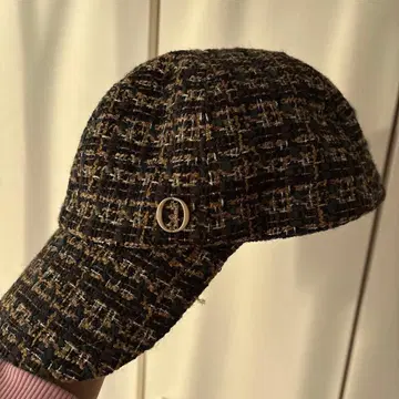 샤포도오 트위드 캡 블랙과 브라운