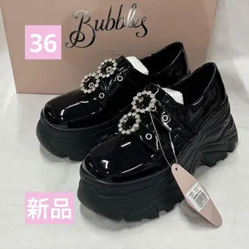 BUBBLES 더블 버클 플랫폼 슈즈 사이즈 36