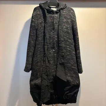 Sweetface 후드 부착 롱 니트 코트 J.Lo