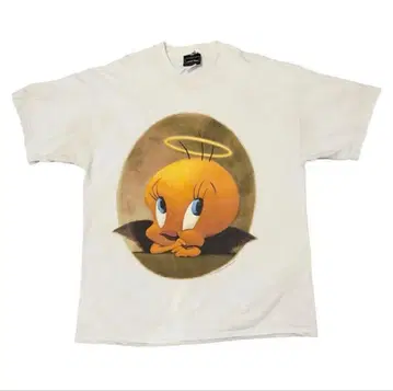 90s Looney Tunes 트위티 엔젤 천사 티셔츠 XL