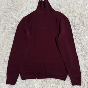 돌모어 Drumohr 터틀넥 와인 레드 니트 스웨터 L