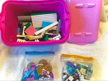 레고 블록 세트 핑크 수납 박스 포함