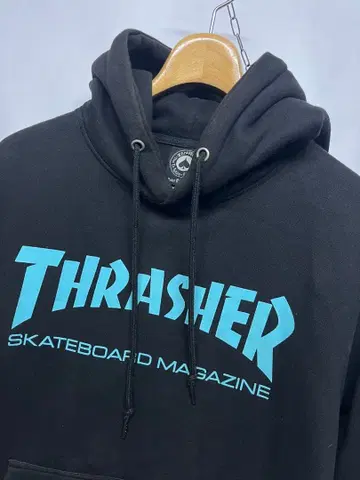 양호 트레셔 블루 로고 프린트 후드티 XL