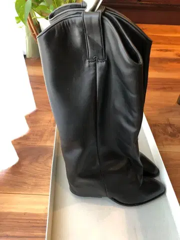 르 탈론 가죽 커버 부츠 S