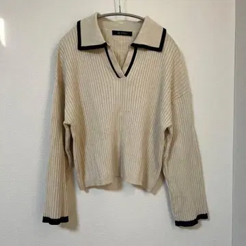 나노 유니버스 니트 오픈 카라 새상품급