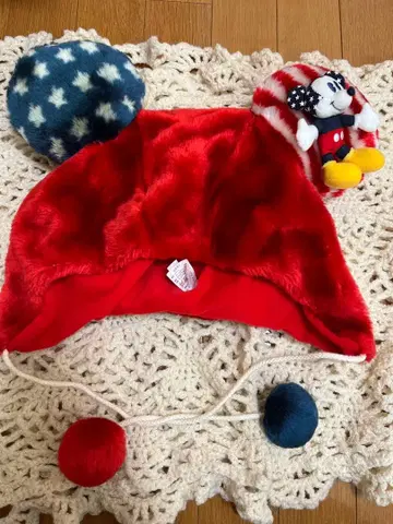 디즈니 팬캡 미키 미국 귀달린 빨간 모자