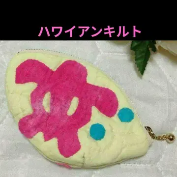 캐시 나카지마 키트로 만든 하와이안 퀼트 미니 지퍼 파우치