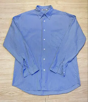 AURALEE FINX SILK STRIPE SHIRTS 실크 혼방