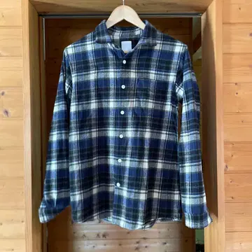 THE NORTH FACE 체크 무늬 플란넬 셔츠 네이비