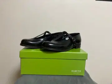 HARUTA T스트랩 슈즈 블랙 24cm