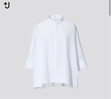 유니클로 UNIQLO 질 샌더 +j 돌먼 슬리브 셔츠 화이트 S