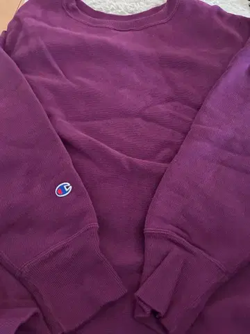 Champion 퍼플 맨투맨 리버스 위브