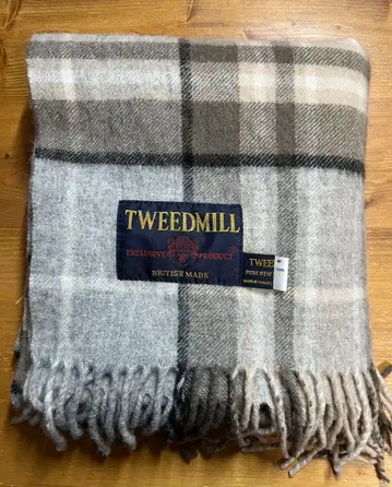 TWEEDMILL 울100% 체크 머플러
