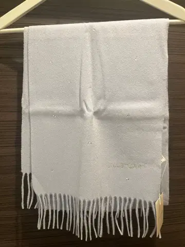 JILL STUART 아이스 블루 캐시미어 머플러 비쥬 포함