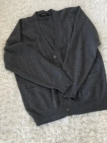 그레이 캐시미어 버튼 가디건 L 사이즈