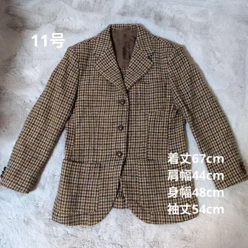 브라운 계열 울 혼방 테일러드 자켓