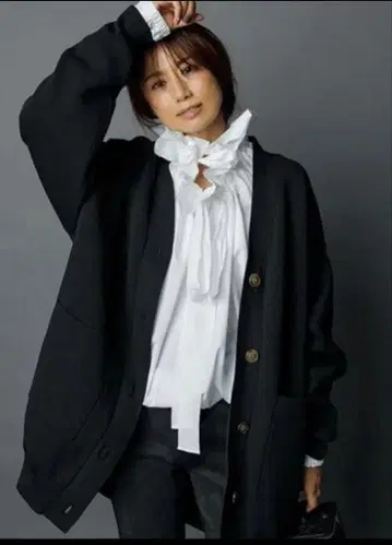 FORME 히가시하라 아키 2021AW 밀라노 리브 니트 가디건