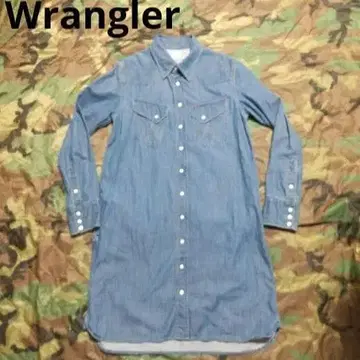 랭글러 BLUE BELL 이치고 버튼 데님 셔츠 원피스 빔즈