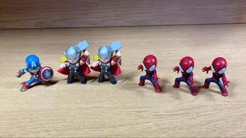 [낱개 판매 가능] marvel 미니 피규어 스파이더맨, 캡틴 아메리카