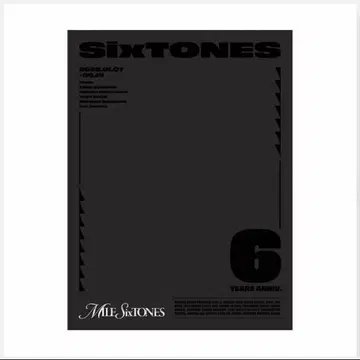 SixTONES 라이브 팜플렛 MILESixTONES