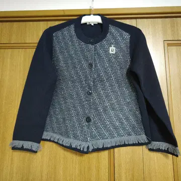 PICONE 네이비 프린지 가디건