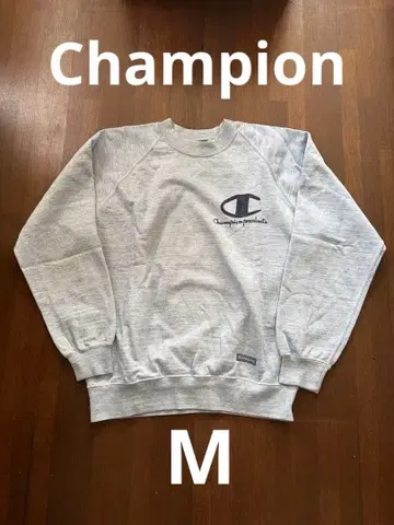 Champion 블루 그레이 맨투맨 M 사이즈