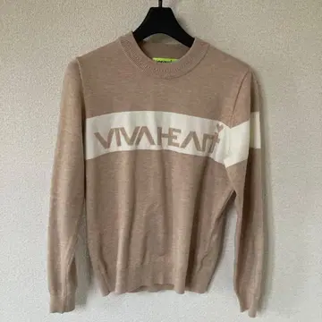VIVA HEART 골프 로고 니트 베이지 사이즈 42
