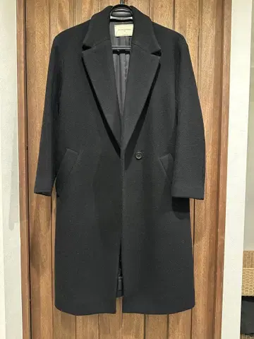 UNITED ARROWS 블랙 체스터 코트