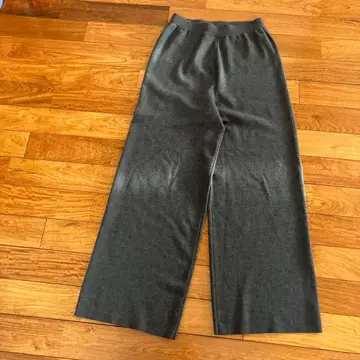 자유구 그레이 니트 와이드 팬츠 사이즈 38 L