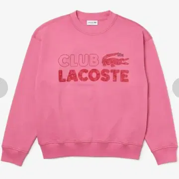 택 포함 새상품 LACOSTE 빈티지 프린트 루즈핏 맨투맨