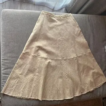 Urban Research 베이지 플레어 스커트 하이웨스트