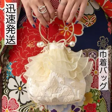 lattice 일본 의류 추천/포멀 레이스 복조리 백 아이보리