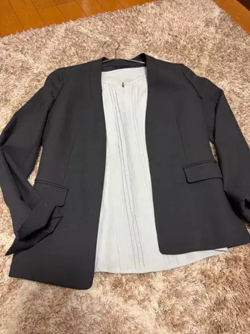 다크 그레이 노카라 자켓 아오키 구매