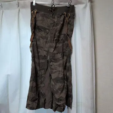 goa 고아 00s Y2K 서스펜더 카모플라쥬 롱 스커트 밀리터리