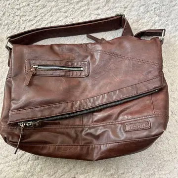 가죽 숄더백 브라운