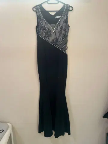 JUWELS 블랙 롱 드레스