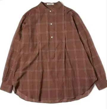 AURALEE SUPER LIGHT CHECK BIG PULLOVER