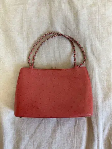 긴자 와코 핑크 파티 백 합성 피혁