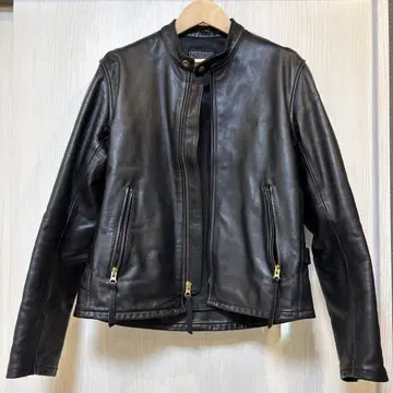 KADOYA 블랙 가죽 라이더 자켓 L 사이즈