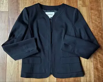 폴 스튜어트 노카라 자켓 블랙