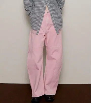 MAISON SPECIAL/커브 컬러 팬츠/핑크 36