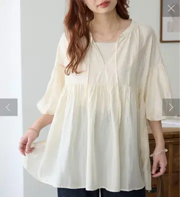 앞뒤 2WAY 소매 볼륨 페플럼 개더 블라우스