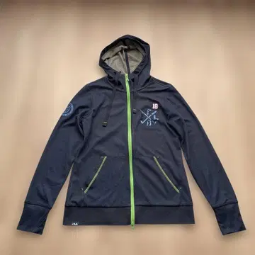 FILA 풀 집업 후드티 네이비