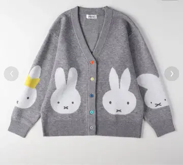 미피 가디건 70주년 한정판 디자인 그레이 라이트온 니트