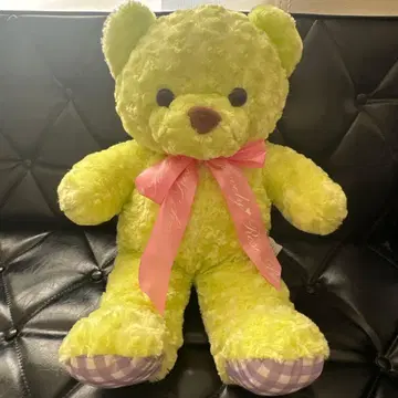 라임 그린 봉제 인형 본체
