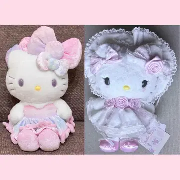 헬로키티 벌스데이 봉제 인형 화이트 프릴