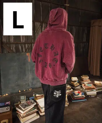 That's Life 빈티지 로고 지퍼 후디 L 사이즈