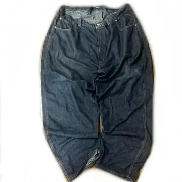 HARBOR BAY 다크 네이비 초와이드 배기 데님 bboy